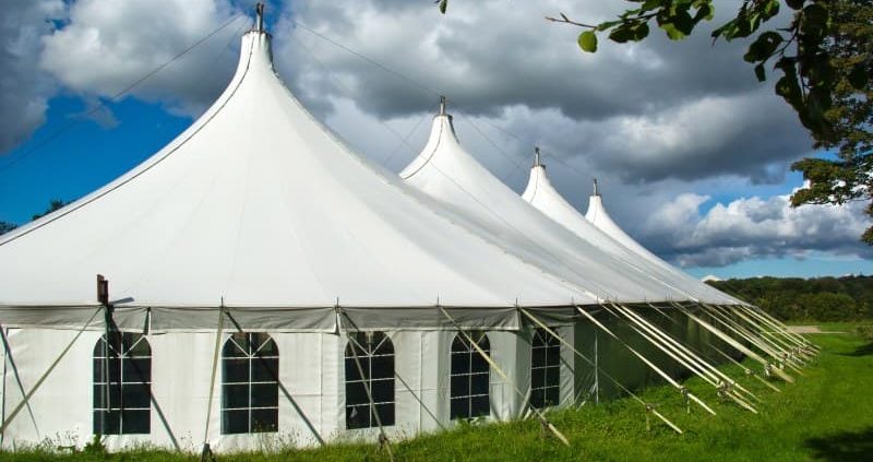 Window-style tent sidewalls and peaked roofs offer a unique setting for this event.