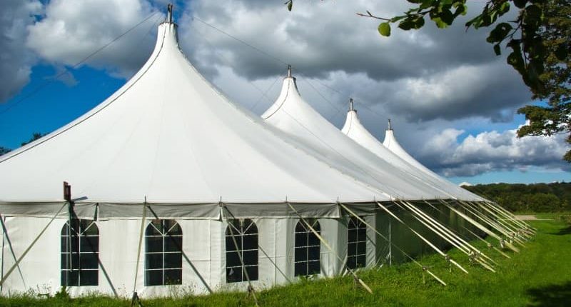 Window-style tent sidewalls and peaked roofs offer a unique setting for this event.